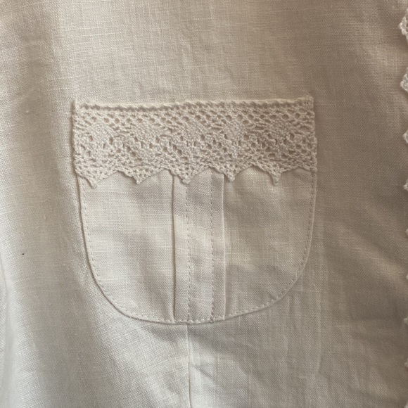 Linen White jacket , light weight Size, 8 - Picture 7 of 10